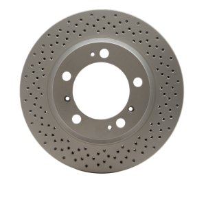 Porsche Boxster Brake Rotor (1) - Rear - R1 Concepts - GEOSPEC Coated Rotor - Drilled - `00-`08